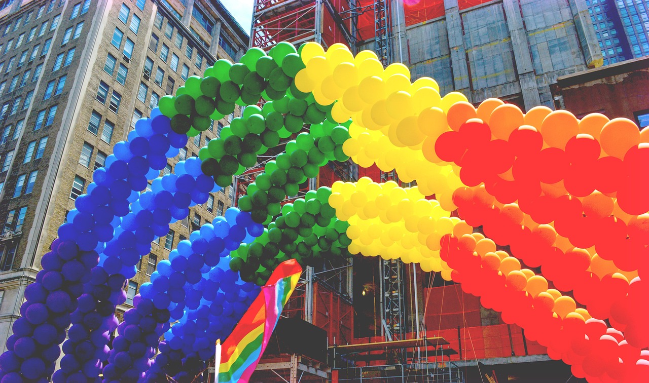 nyc, pride, rainbow, balloons, new york city, homosexual, lesbian, colorful, bisexual, love, gay pride, homosexuality, community, parade, pride parade, nature, lgbtqia, pride month, balloon arch, world pride