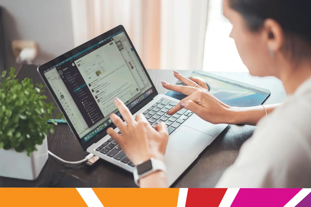 typing on a laptop | email support