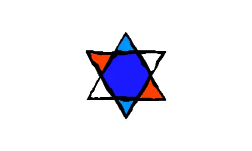 Colourful Jewish Star Logo